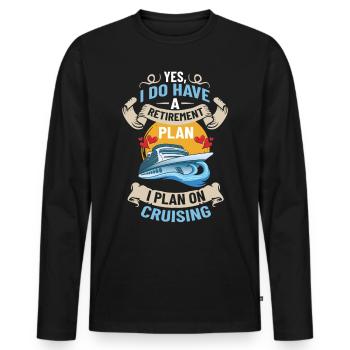 Cruise Ship Cruise Cruise Cruise - Men's Premium Organic Long Sleeve Shirt - black - Front - Nico (187cm)