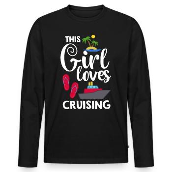 Cruise Ship Cruise Cruise Cruise - Men's Premium Organic Long Sleeve Shirt - black - Front - Nico (187cm)