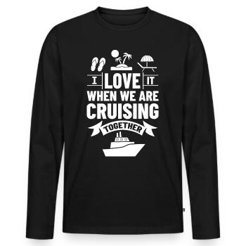 Cruise Ship Cruise Cruise Cruise - Men's Premium Organic Long Sleeve Shirt - black - Front - Nico (187cm)