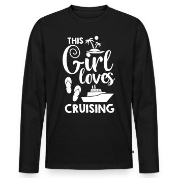 Cruise Ship Cruise Cruise Cruise - Men's Premium Organic Long Sleeve Shirt - black - Front - Nico (187cm)