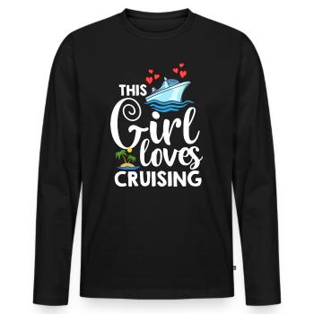 Cruise Ship Cruise Cruise Cruise - Men's Premium Organic Long Sleeve Shirt - black - Front - Nico (187cm)