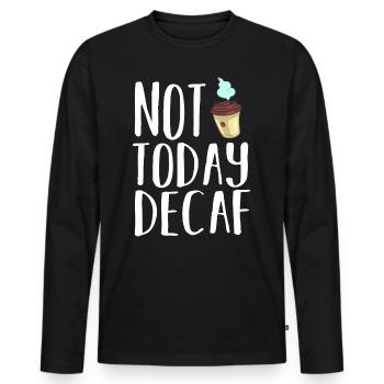 Decaffeinated Coffee Caffeine Caffeine Free - Men's Premium Organic Long Sleeve Shirt - black - Front - Nico (187cm)