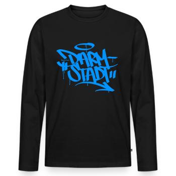 T-shirt Darmstadt Graffiti - T-shirt manches longues Premium bio Homme - noir - Devant - Nico (187cm)