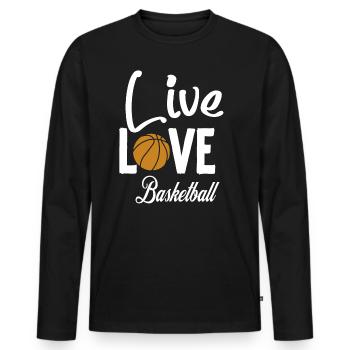 Es ist Basketball y'all - Männer Premium Bio Langarmshirt - Schwarz - Vorne - Nico (187cm)