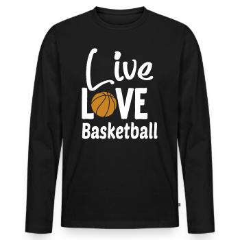 Es ist Basketball y'all - Männer Premium Bio Langarmshirt - Schwarz - Vorne - Nico (187cm)