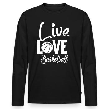 It's Basketball Y'all - Men's Premium Organic Long Sleeve Shirt - black - Front - Nico (187cm)