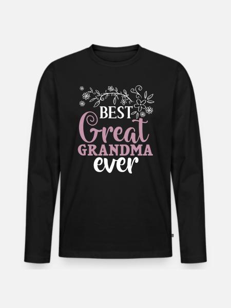 Urgroßmutter Oma Uroma Urgroßeltern Großmutter - Männer Premium Bio Langarmshirt - Schwarz