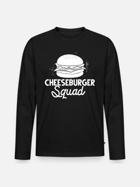 Cheeseburger Cheese Sandwich Hamburger - Men's Premium Organic Long Sleeve Shirt - black