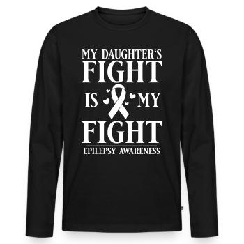 Epilepsie Krampf Erkrankung Epileptischer Anfall - Männer Premium Bio Langarmshirt - Schwarz - Vorne - Nico (187cm)