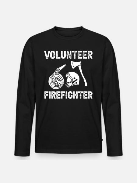 Pompiers volontaires - T-shirt manches longues Premium bio Homme - noir