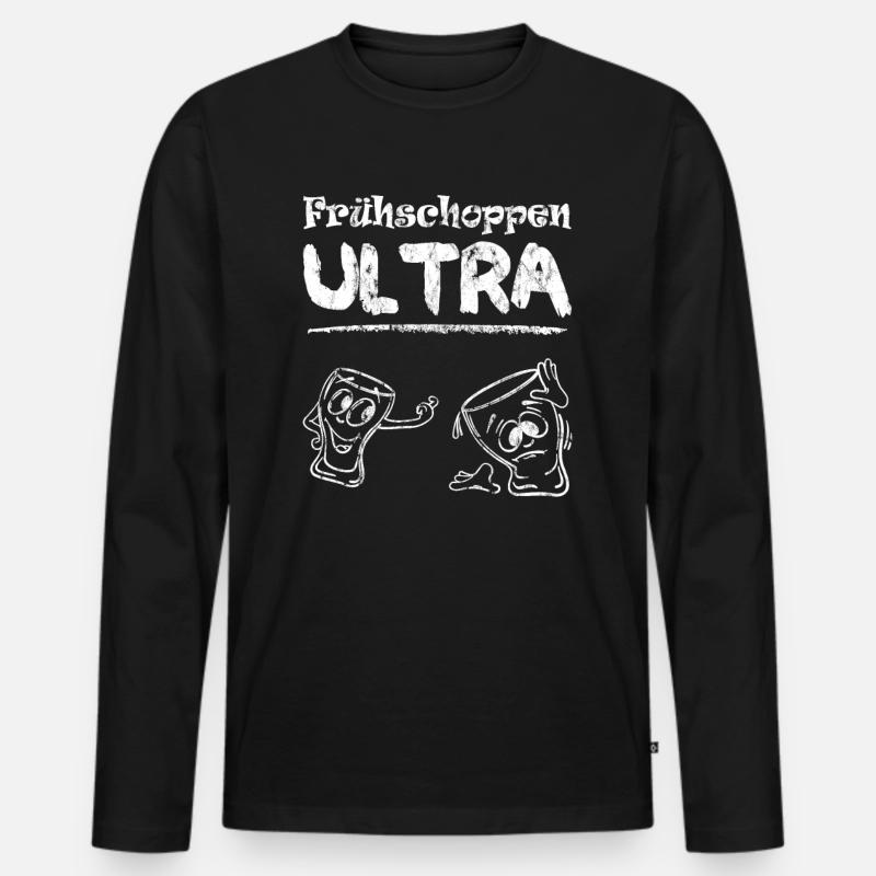 Frühschoppen Ultra Comic Gläser - Männer Premium Bio Langarmshirt - Schwarz