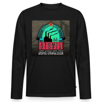Atomic Utopia - Website Promo - Men's Premium Organic Long Sleeve Shirt - black - Front - Nico (187cm)