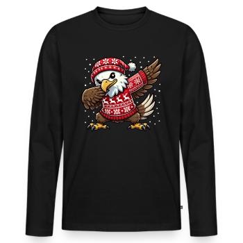 Christmas Eagle Eagle Ugly Christmas - Men's Premium Organic Long Sleeve Shirt - black - Front - Nico (187cm)