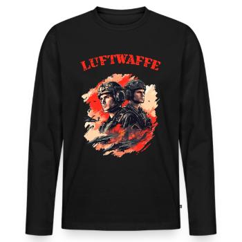 Celestial Lords - Elite of the Skies - Men's Premium Organic Long Sleeve Shirt - black - Front - Nico (187cm)