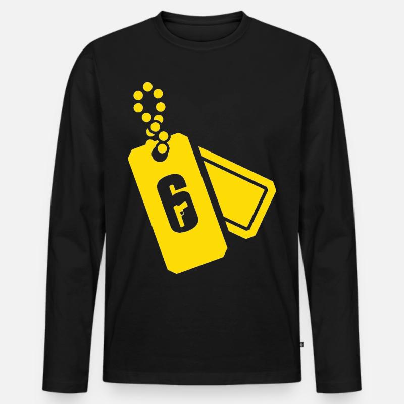 Rainbow Six Sitz, Pro League, Renown Icon - Männer Premium Bio Langarmshirt - Schwarz