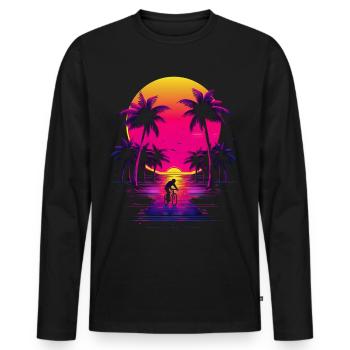 Cycling - Men's Premium Organic Long Sleeve Shirt - black - Front - Nico (187cm)