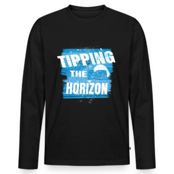 Tipping the Horizon – Paragliding Adventure - Männer Premium Bio Langarmshirt - Schwarz - Vorne - Nico (187cm)