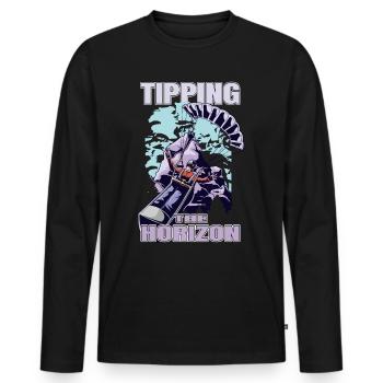 Tipping the Horizon – Paragliding Adventure - Männer Premium Bio Langarmshirt - Schwarz - Vorne - Nico (187cm)