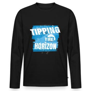 Tipping the Horizon - Men's Premium Organic Long Sleeve Shirt - black - Front - Nico (187cm)