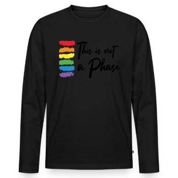 Ce n’est pas une phase Mois de la fierté gaie | Les personnes LGBT - T-shirt manches longues Premium bio Homme - noir - Devant - Nico (187cm)