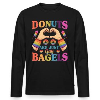 Cupcake Design für Konditor | Cupcake Dealer - Männer Premium Bio Langarmshirt - Schwarz - Vorne - Nico (187cm)