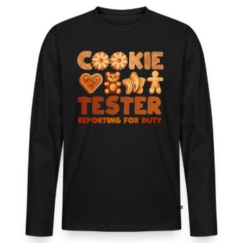 Cupcake Design für Konditor | Cupcake Dealer - Männer Premium Bio Langarmshirt - Schwarz - Vorne - Nico (187cm)
