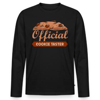 Cupcake design for pastry chef | Cupcake Dealer - Men's Premium Organic Long Sleeve Shirt - black - Front - Nico (187cm)