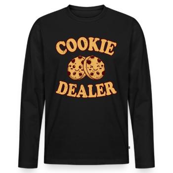 Cupcake Design für Konditor | Cupcake Dealer - Männer Premium Bio Langarmshirt - Schwarz - Vorne - Nico (187cm)