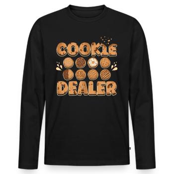 Cupcake Design für Konditor | Cupcake Dealer - Männer Premium Bio Langarmshirt - Schwarz - Vorne - Nico (187cm)