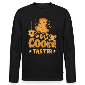 Cupcake Design für Konditor | Cupcake Dealer - Männer Premium Bio Langarmshirt - Schwarz - Vorne - Nico (187cm)