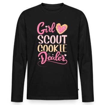 Cupcake Design für Konditor | Cupcake Dealer - Männer Premium Bio Langarmshirt - Schwarz - Vorne - Nico (187cm)