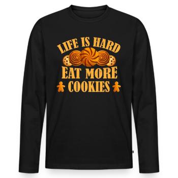 Cupcake Design für Konditor | Cupcake Dealer - Männer Premium Bio Langarmshirt - Schwarz - Vorne - Nico (187cm)