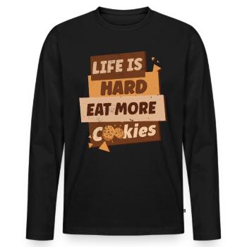 Cupcake Design für Konditor | Cupcake Dealer - Männer Premium Bio Langarmshirt - Schwarz - Vorne - Nico (187cm)