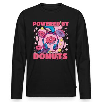 Cupcake Design für Konditor | Cupcake Dealer - Männer Premium Bio Langarmshirt - Schwarz - Vorne - Nico (187cm)