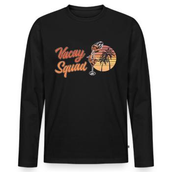 Voyage de vacances d’été Famille et amis Vacay Squad - T-shirt manches longues Premium bio Homme - noir - Devant - Nico (187cm)