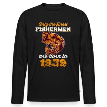 Legendär 83 Jahre alt Geschenk zum 83. Geburtstag - Männer Premium Bio Langarmshirt - Schwarz - Vorne - Nico (187cm)