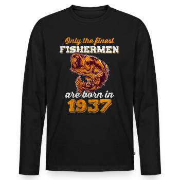 Legendär 85 Jahre alt Geschenk zum 85. Geburtstag - Männer Premium Bio Langarmshirt - Schwarz - Vorne - Nico (187cm)