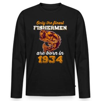 Legendary 88 years old gift for his 88th birthday - Men's Premium Organic Long Sleeve Shirt - black - Front - Nico (187cm)
