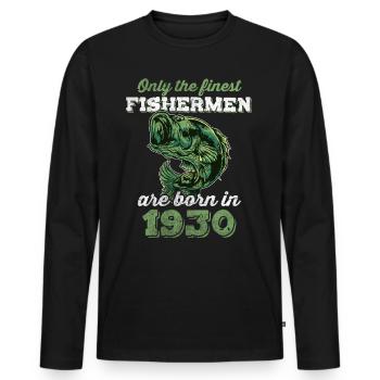 Cadeau légendaire de 92 ans pour son 92e anniversaire - T-shirt manches longues Premium bio Homme - noir - Devant - Nico (187cm)