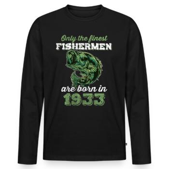 Legendär 89 Jahre alt Geschenk zum 89. Geburtstag - Männer Premium Bio Langarmshirt - Schwarz - Vorne - Nico (187cm)