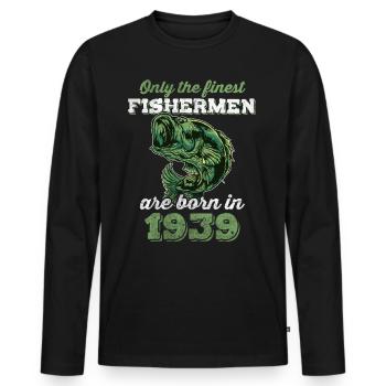 Legendär 83 Jahre alt Geschenk zum 83. Geburtstag - Männer Premium Bio Langarmshirt - Schwarz - Vorne - Nico (187cm)