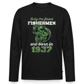 Legendär 85 Jahre alt Geschenk zum 85. Geburtstag - Männer Premium Bio Langarmshirt - Schwarz - Vorne - Nico (187cm)