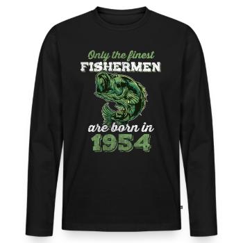 Legendär 68 Jahre alt Geschenk zum 68. Geburtstag - Männer Premium Bio Langarmshirt - Schwarz - Vorne - Nico (187cm)