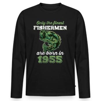 Legendary 67 years old gift for his 67th birthday - Men's Premium Organic Long Sleeve Shirt - black - Front - Nico (187cm)