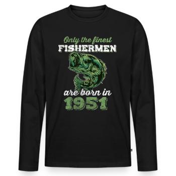 Legendär 71 Jahre alt Geschenk zum 71. Geburtstag - Männer Premium Bio Langarmshirt - Schwarz - Vorne - Nico (187cm)