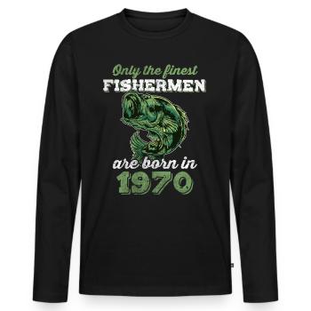Legendär 52 Jahre alt Geschenk zum 52. Geburtstag - Männer Premium Bio Langarmshirt - Schwarz - Vorne - Nico (187cm)