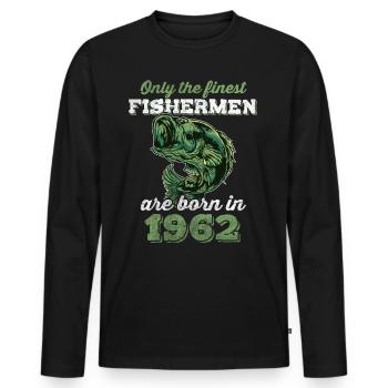 Legendary 60 years old gift for the 60th birthday - Men's Premium Organic Long Sleeve Shirt - black - Front - Nico (187cm)