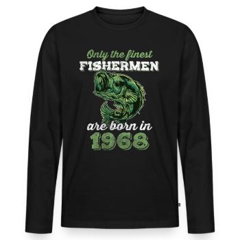 Legendary 54 years old gift for the 54th birthday - Men's Premium Organic Long Sleeve Shirt - black - Front - Nico (187cm)