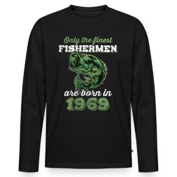 Legendär 53 Jahre alt Geschenk zum 53. Geburtstag - Männer Premium Bio Langarmshirt - Schwarz - Vorne - Nico (187cm)