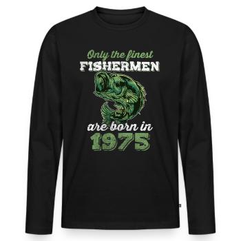 Legendary 47 years old gift for the 47th birthday - Men's Premium Organic Long Sleeve Shirt - black - Front - Nico (187cm)